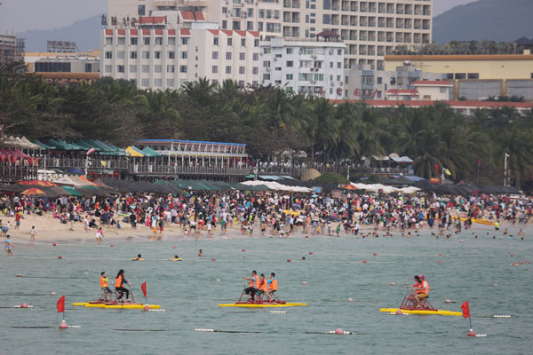 春节三亚海上旅游究竟有多火爆